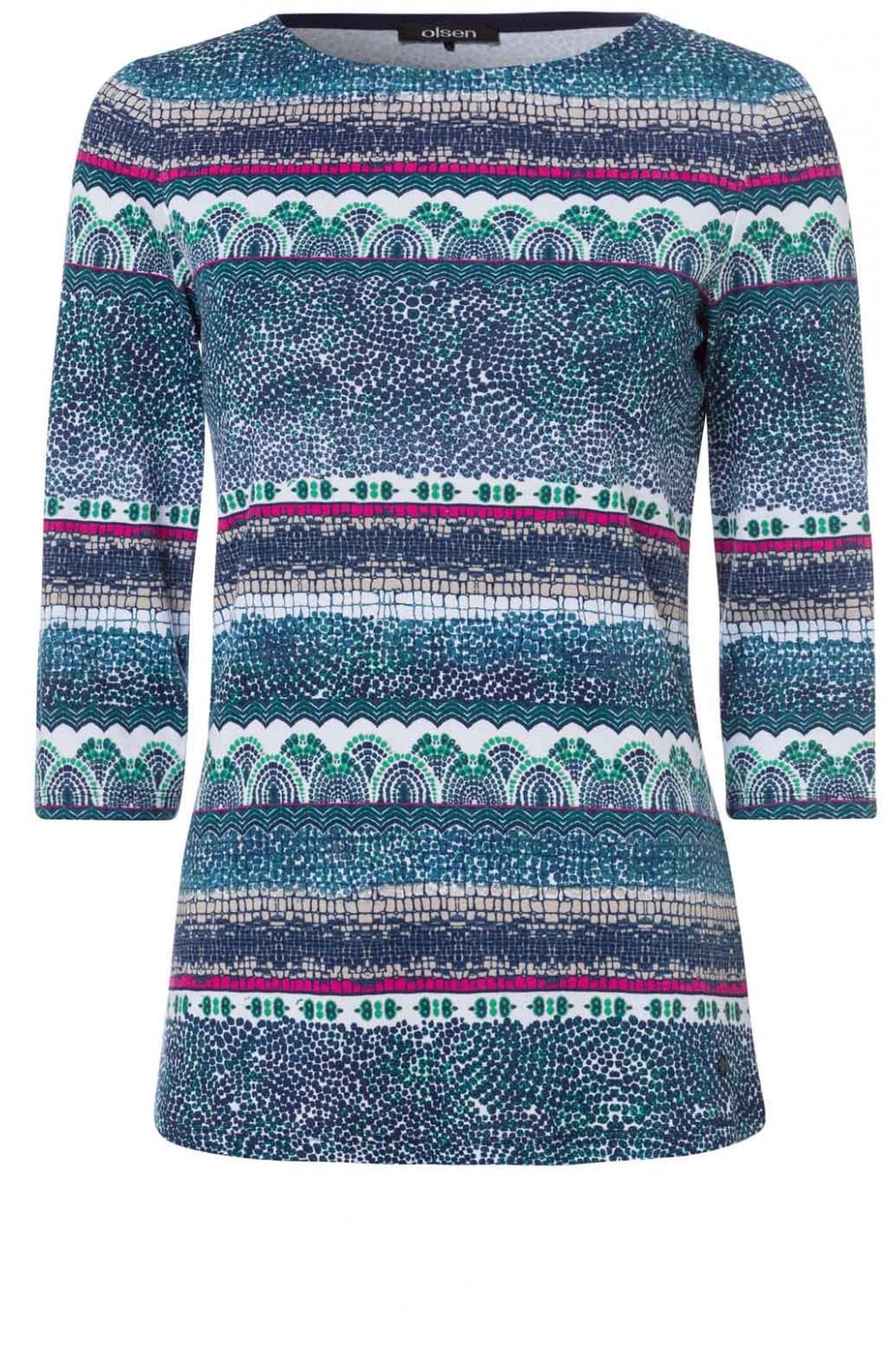 Patterned Jersey Top