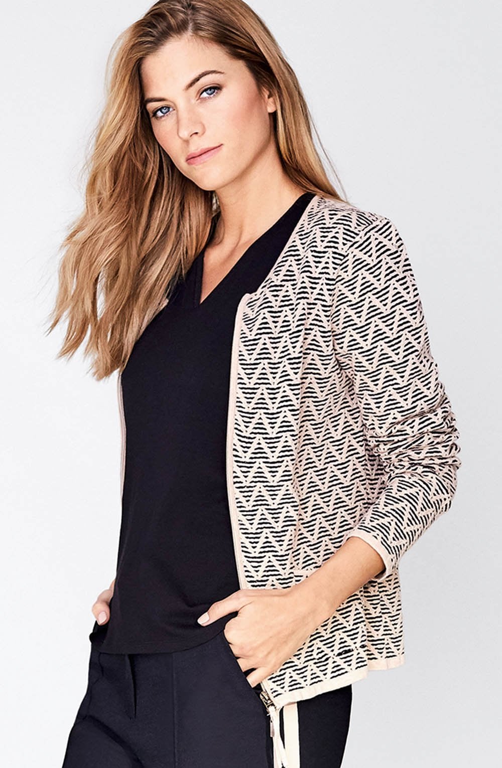 Patterned Knit Cardigan