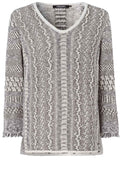 Patterned Textured Knit Jumper