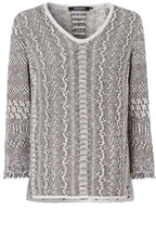 Patterned Textured Knit Jumper