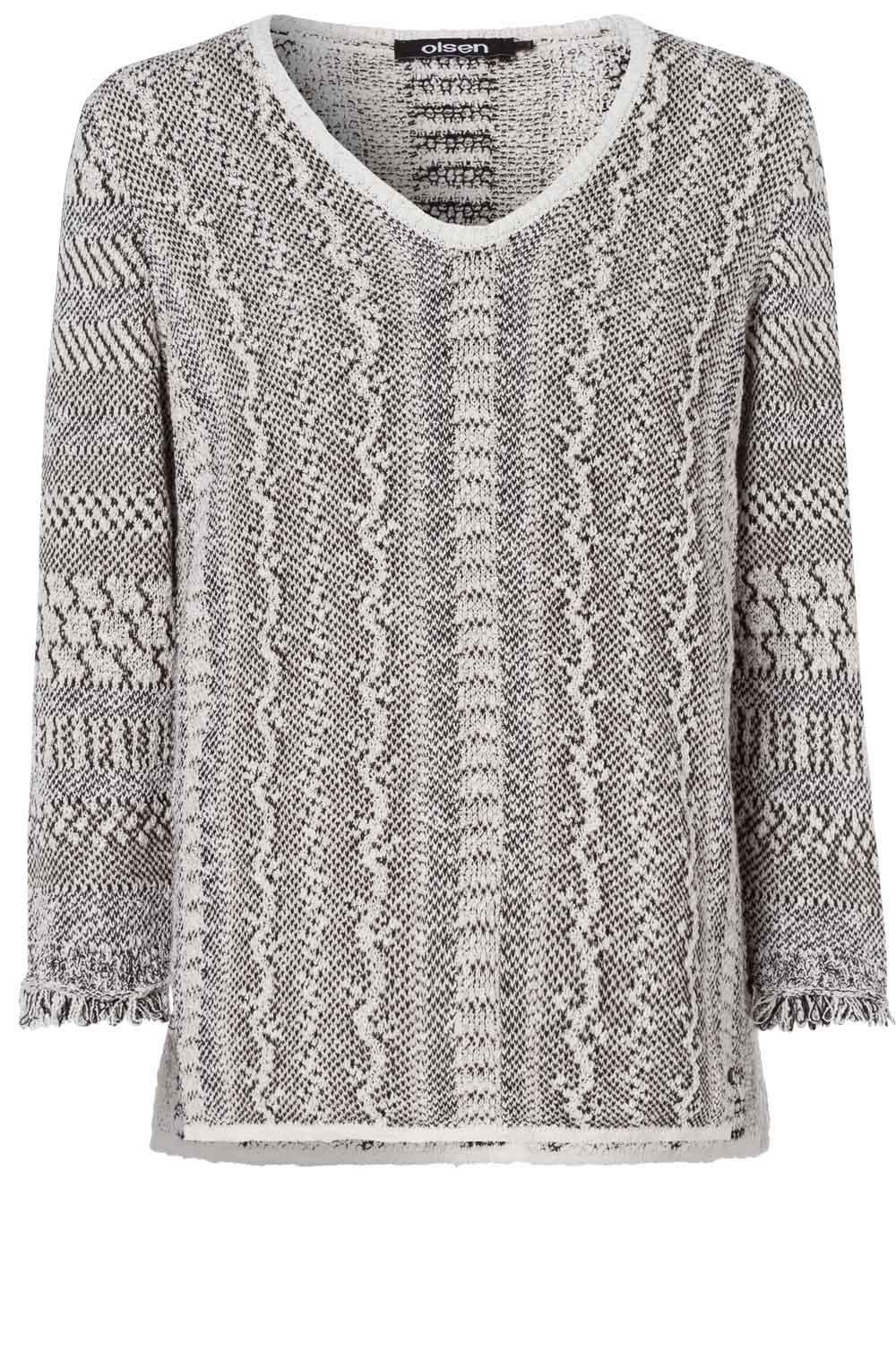 Patterned Textured Knit Jumper