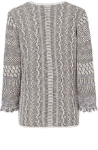 Patterned Textured Knit Jumper