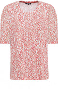 Peach Blush Abstract Print T Shirt