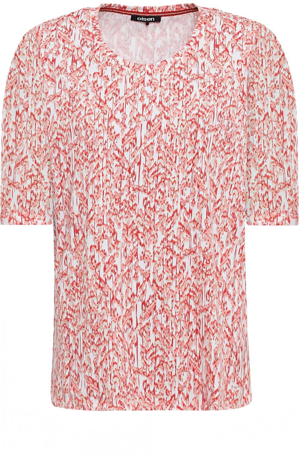 Peach Blush Abstract Print T Shirt