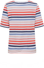 Peach Blush and Blue Striped T shirt