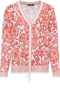 Peach Blush Floral Print Cardigan