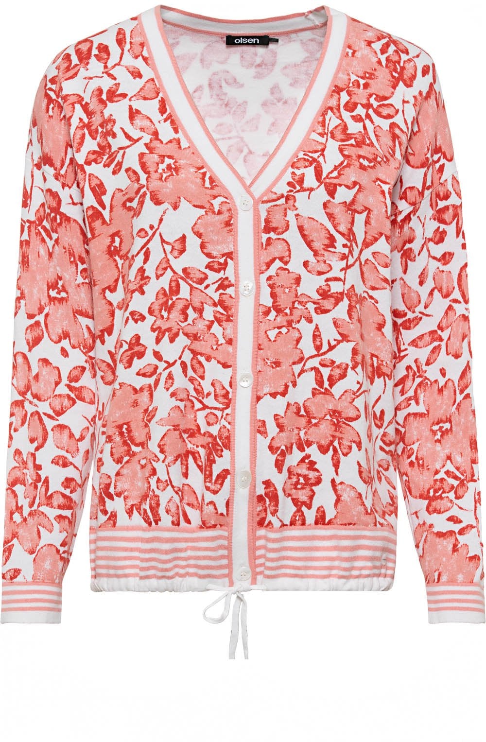 Peach Blush Floral Print Cardigan