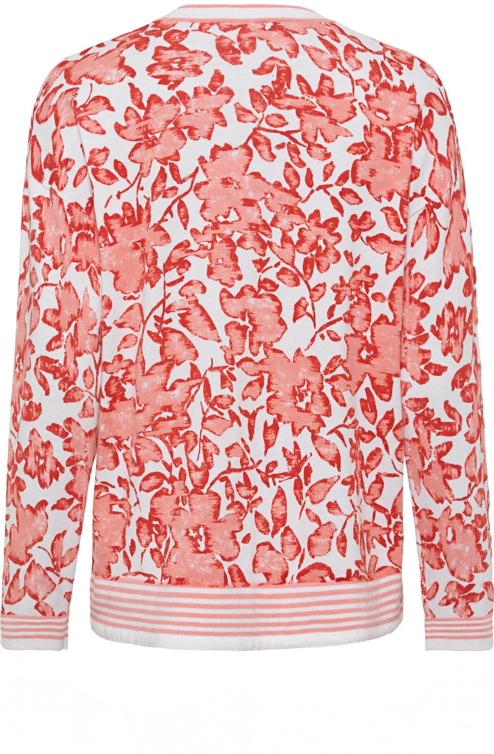 Peach Blush Floral Print Cardigan