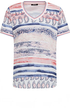 Peach Blush Paisley Stripe T Shirt