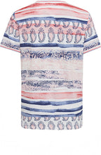 Peach Blush Paisley Stripe T Shirt