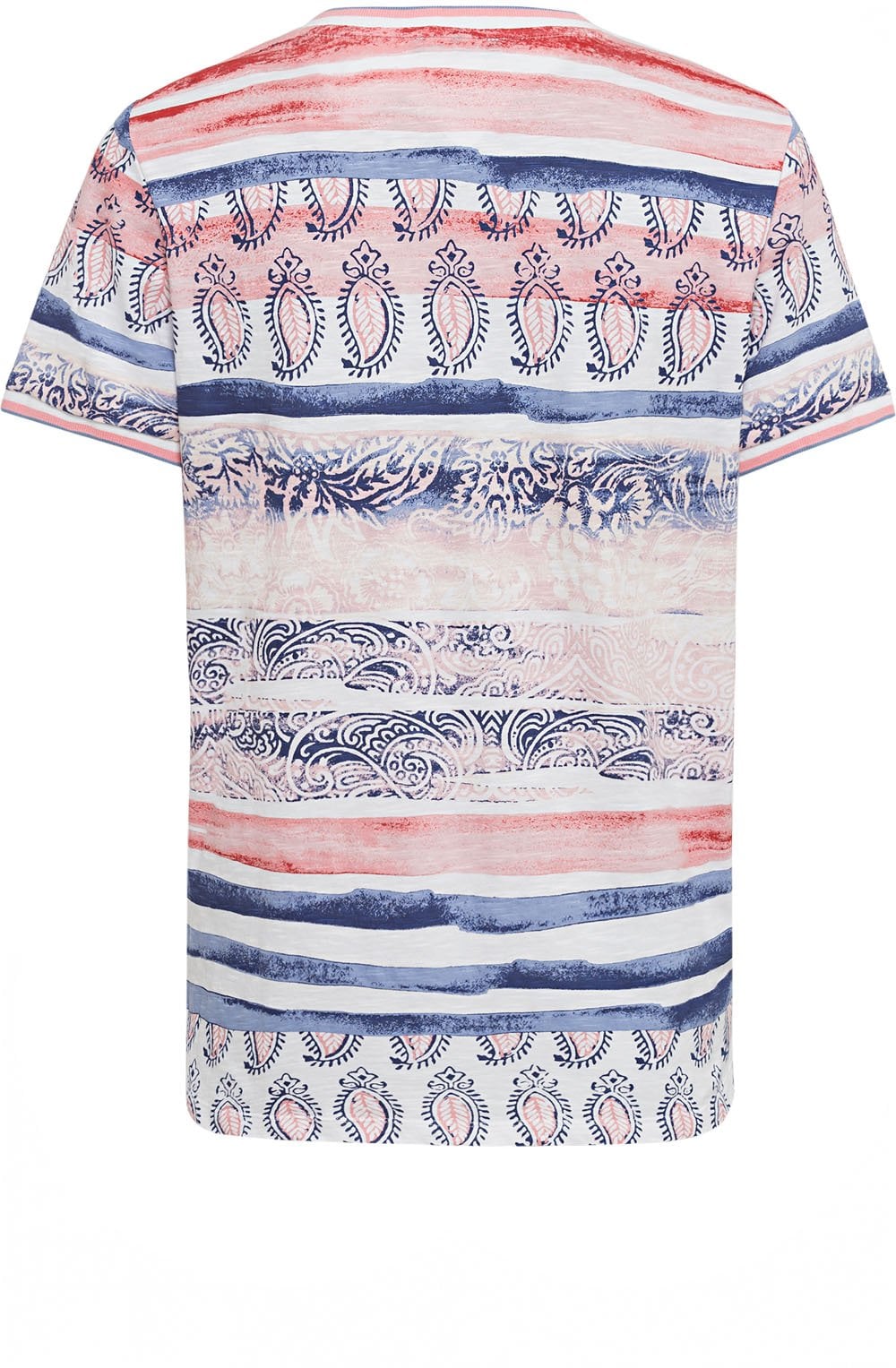Peach Blush Paisley Stripe T Shirt