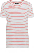 Peach Blush Striped Fine Knit Top