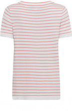 Peach Blush Striped Fine Knit Top