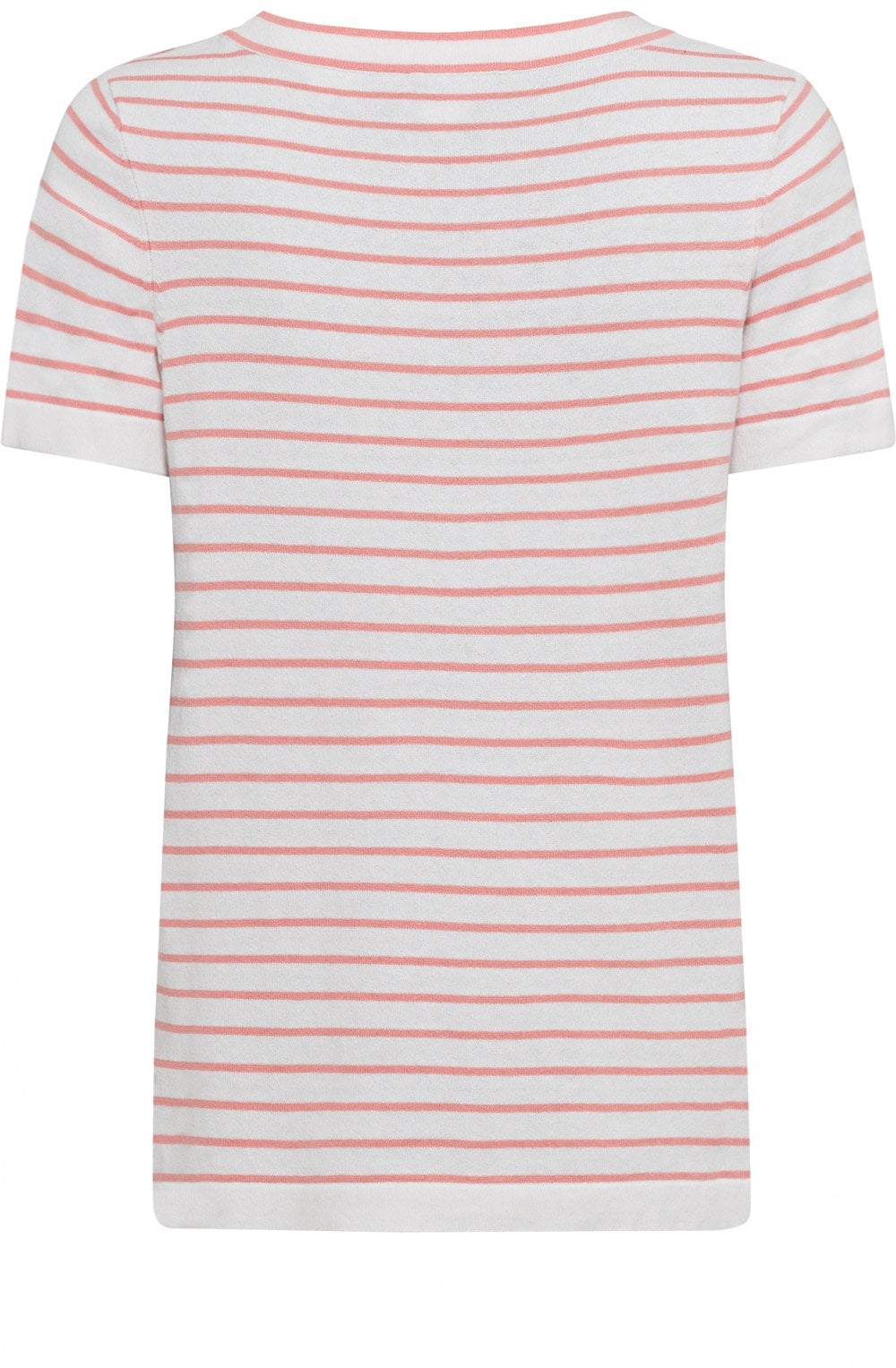 Peach Blush Striped Fine Knit Top