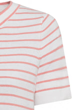 Peach Blush Striped Fine Knit Top