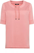 Peach Blush Sweatshirt Style Top