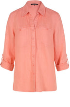 Peach Linen Blouse