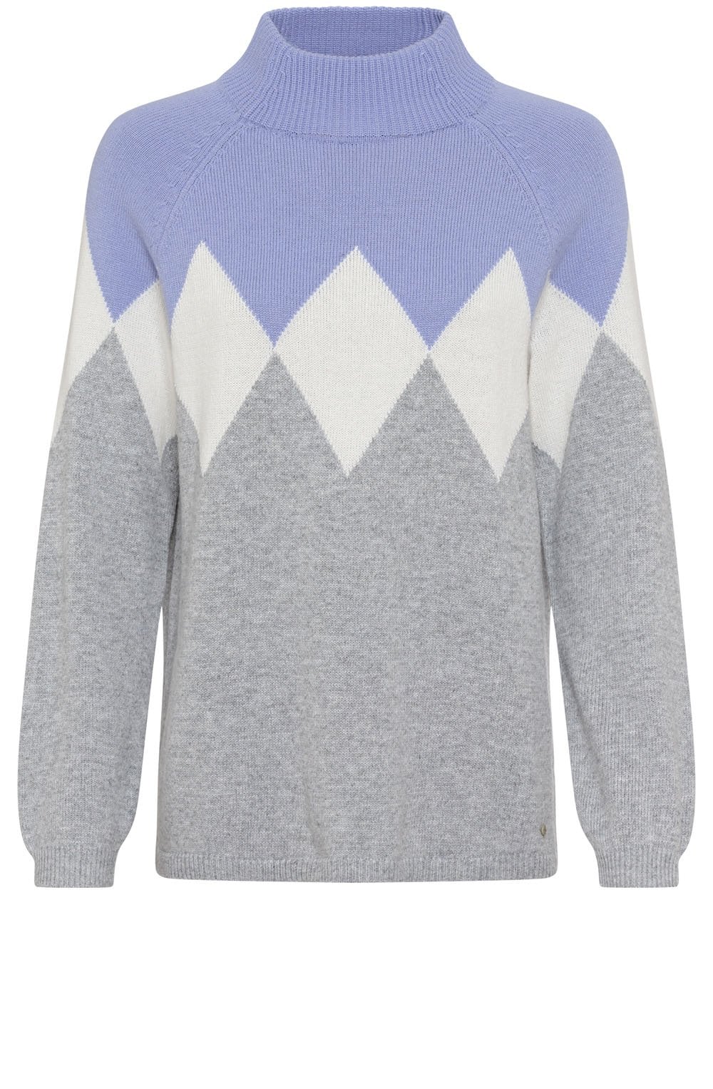 Pearl Grey and Lilac Diamond Henny Jumper