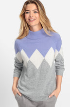 Pearl Grey and Lilac Diamond Henny Jumper