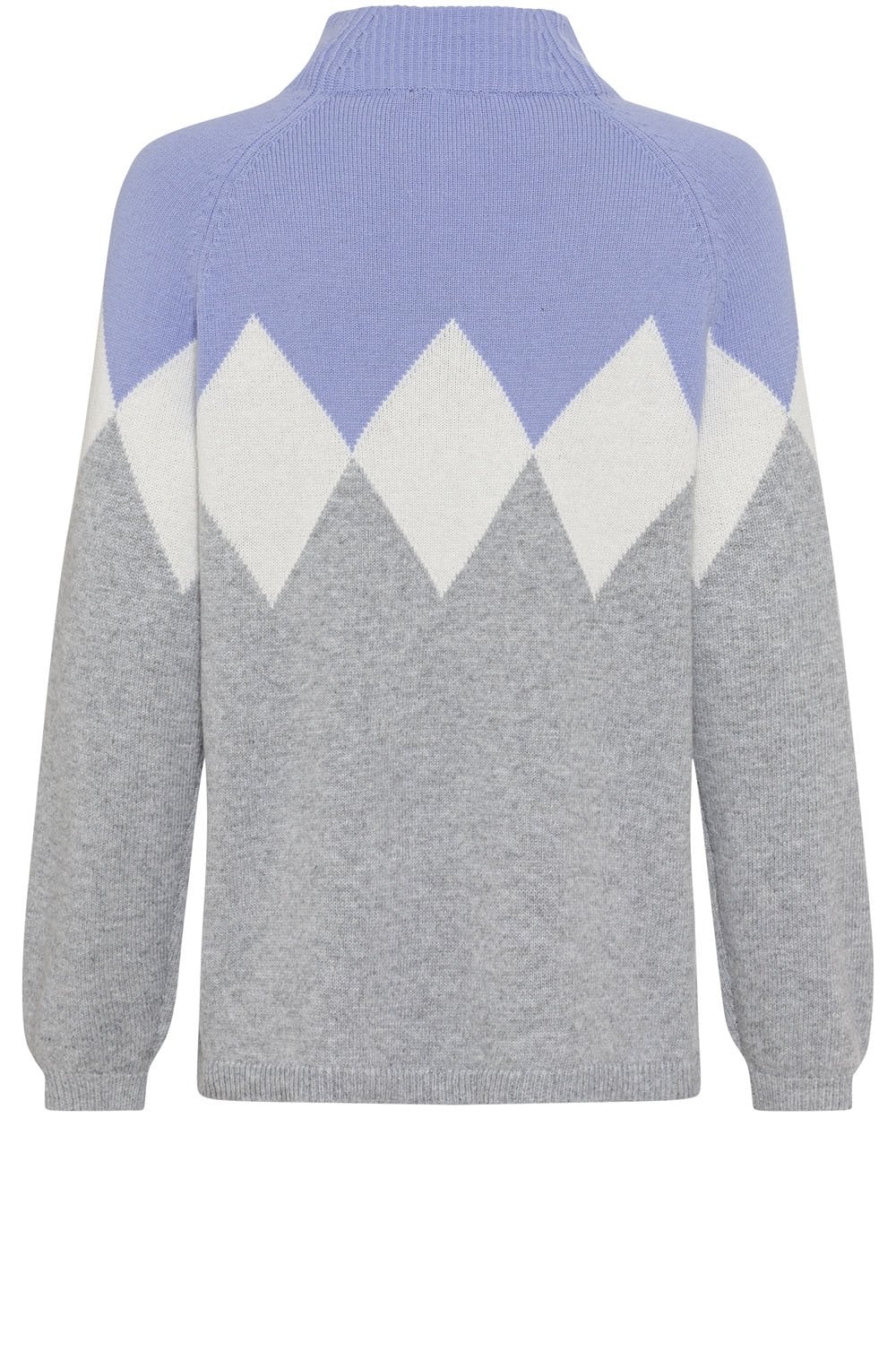 Pearl Grey and Lilac Diamond Henny Jumper