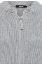 Pearl Grey and Silver Detail Ribbed Cardigan