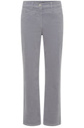 Pearl Grey Corduroy Lisa Straight Trousers