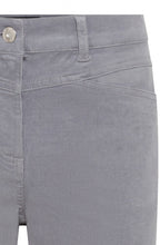 Pearl Grey Corduroy Lisa Straight Trousers