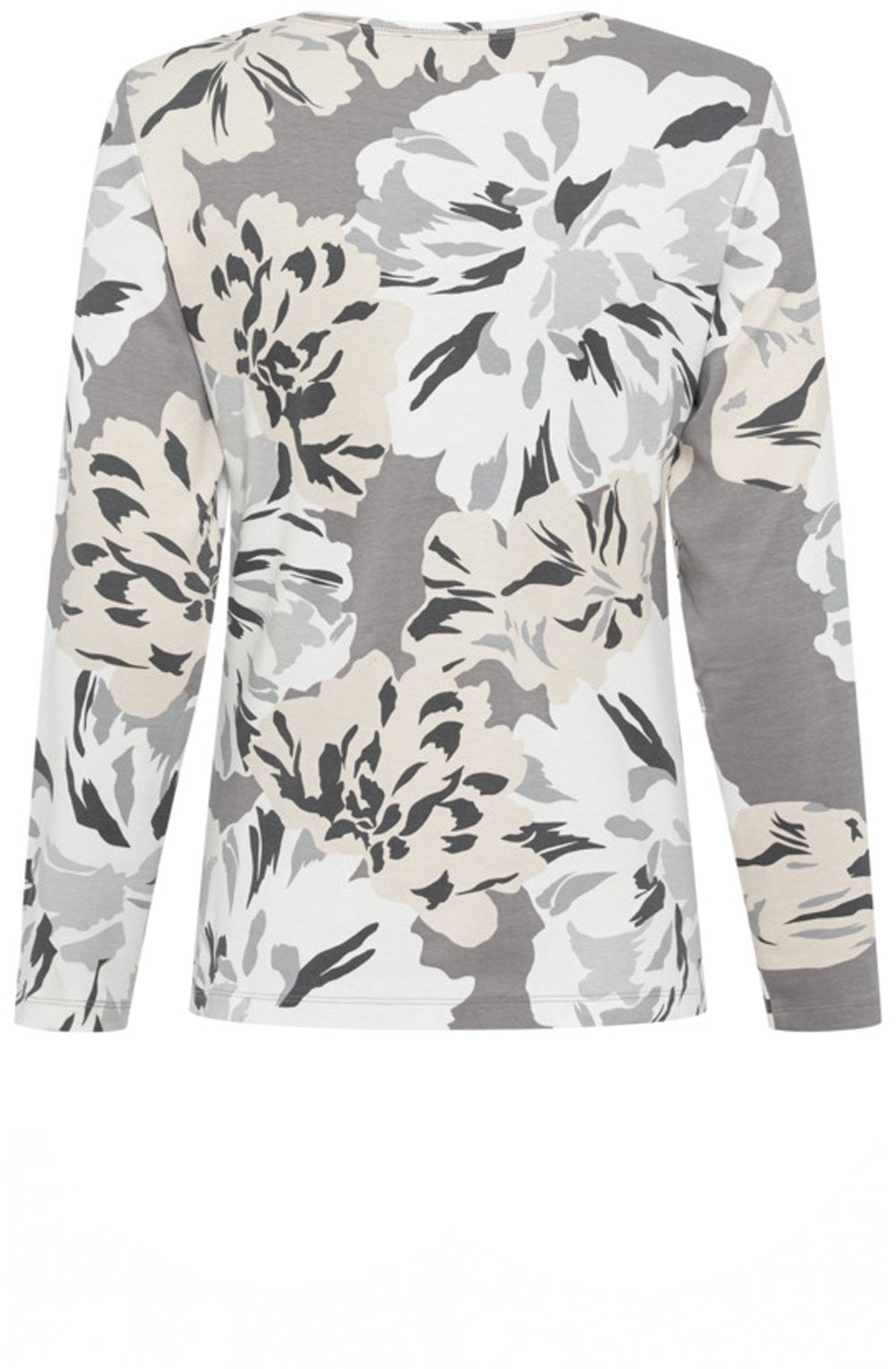 Pearl Grey Edda Floral Top