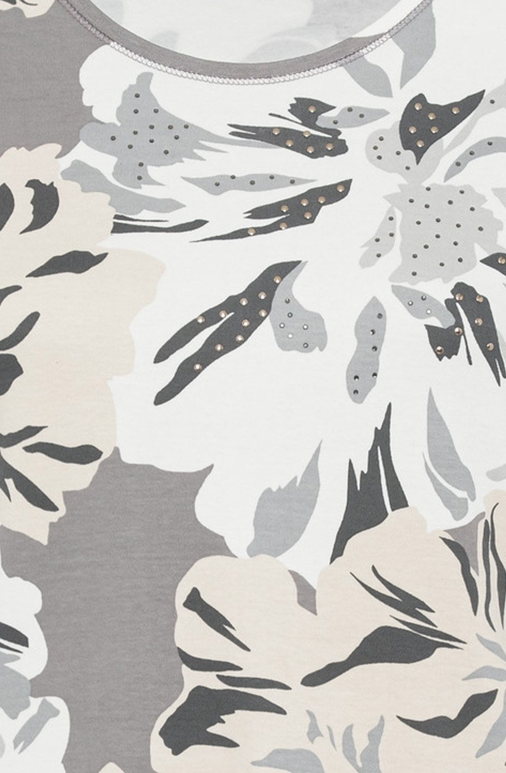 Pearl Grey Edda Floral Top
