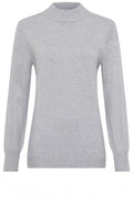 Pearl Grey Eva Turtle Neck Jumper