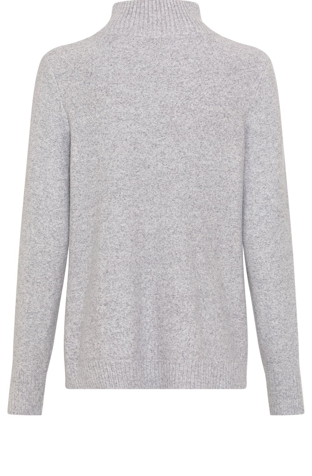 Pearl Grey Half Zip Henny Jumper