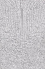 Pearl Grey Half Zip Henny Jumper