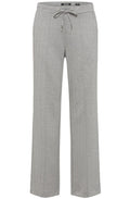 Pearl Grey Herringbone Anna Trousers
