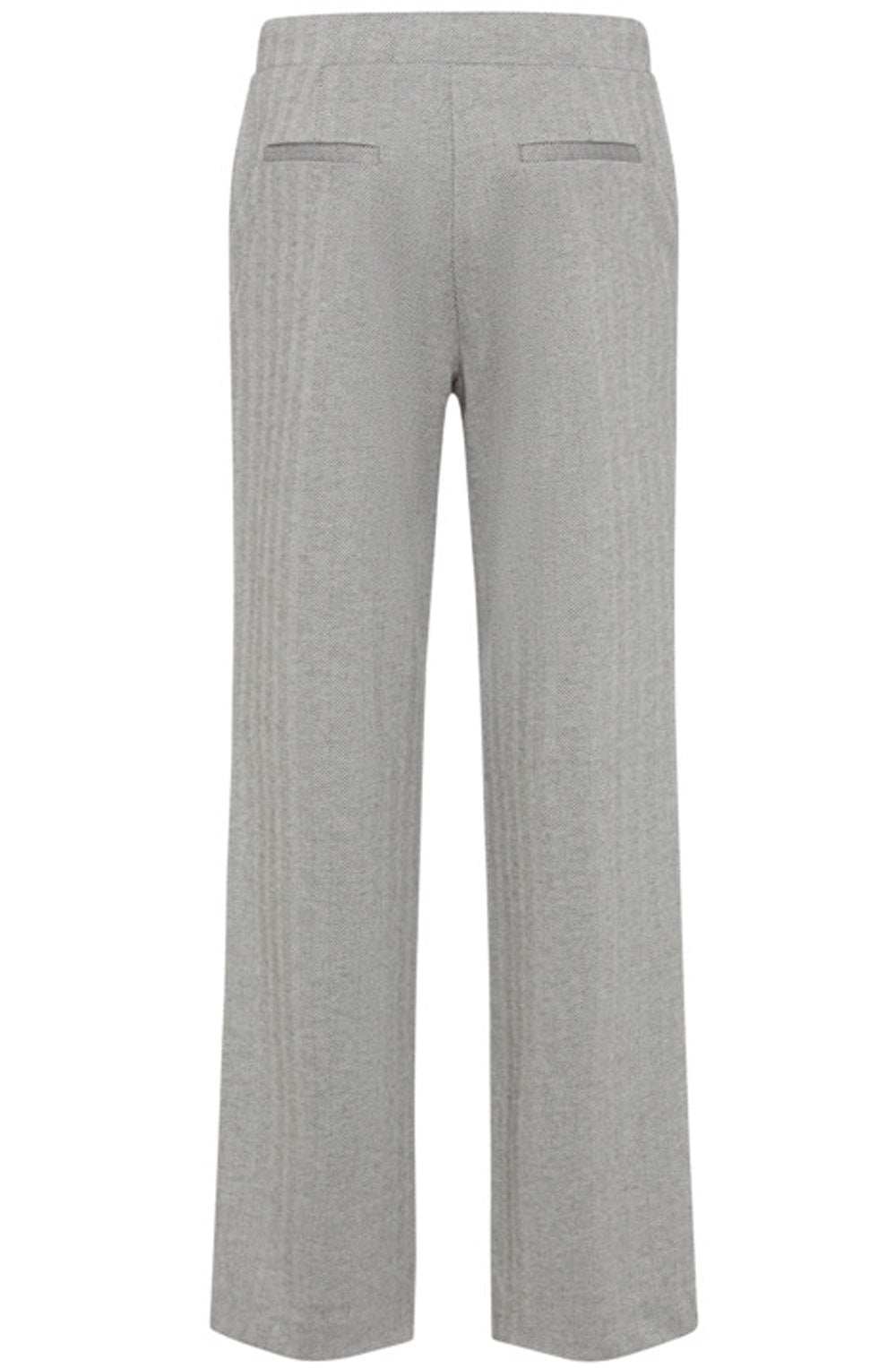 Pearl Grey Herringbone Anna Trousers
