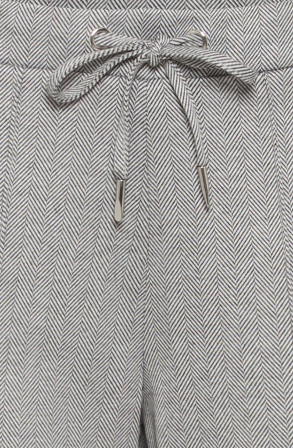Pearl Grey Herringbone Anna Trousers