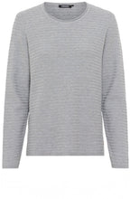 Pearl Grey Horizontal Ribbed Henny Jumper