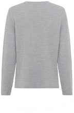Pearl Grey Horizontal Ribbed Henny Jumper