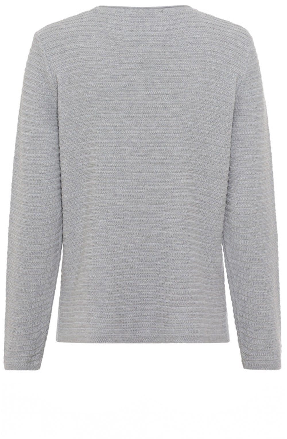 Pearl Grey Horizontal Ribbed Henny Jumper