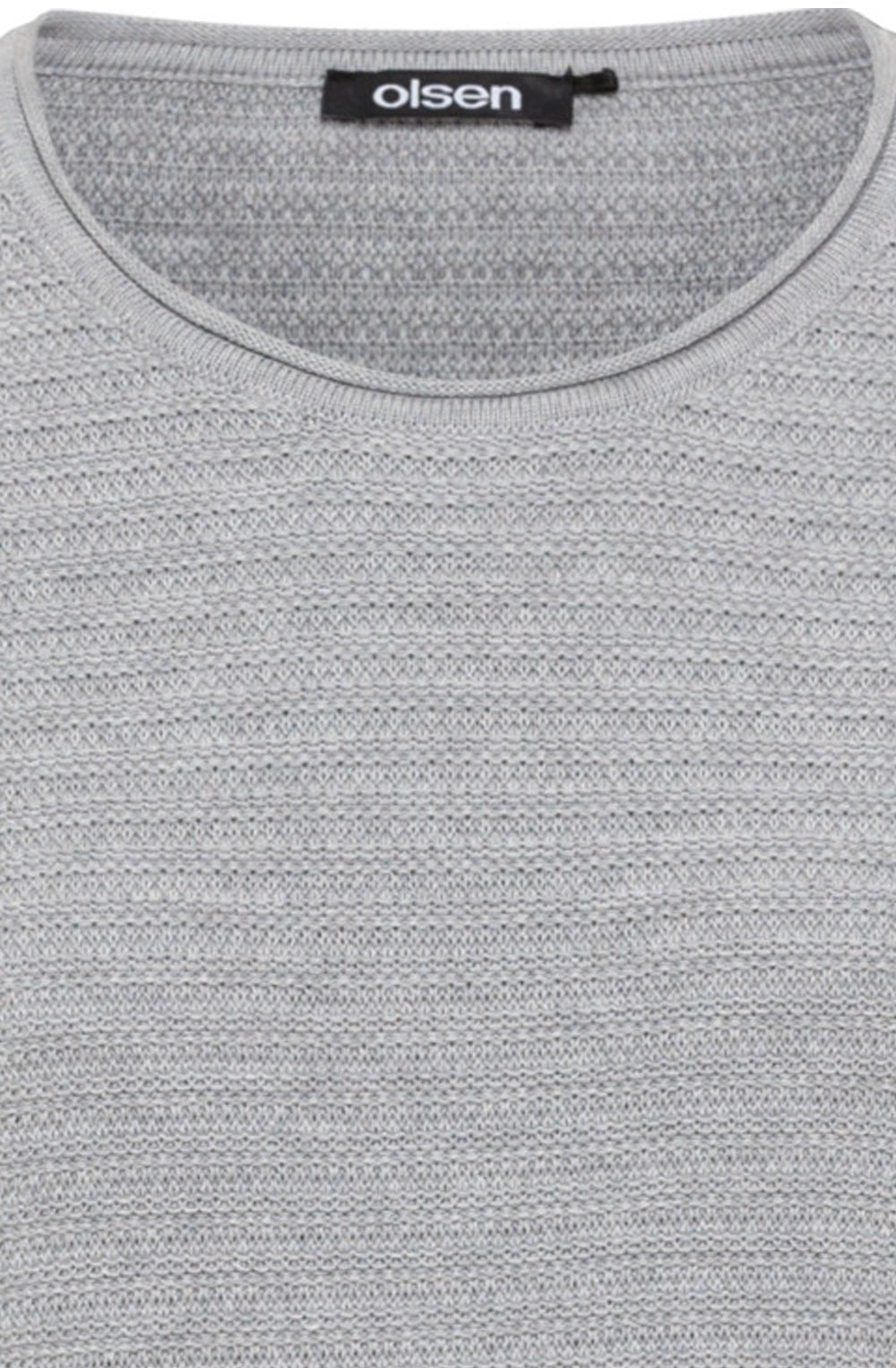 Pearl Grey Horizontal Ribbed Henny Jumper
