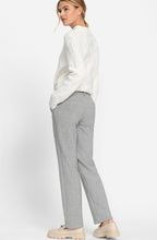 Pearl Grey Mona Straight Leg Trousers