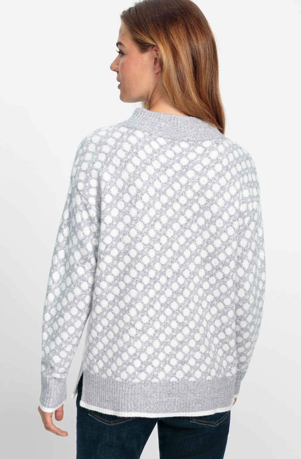Pearl Grey Spotted Cora Jumper