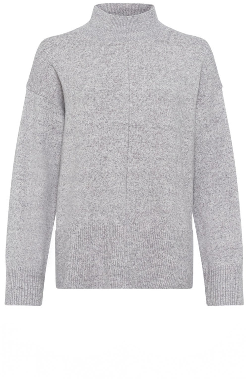 Pearl Grey Stand Up Collar Cora Jumper