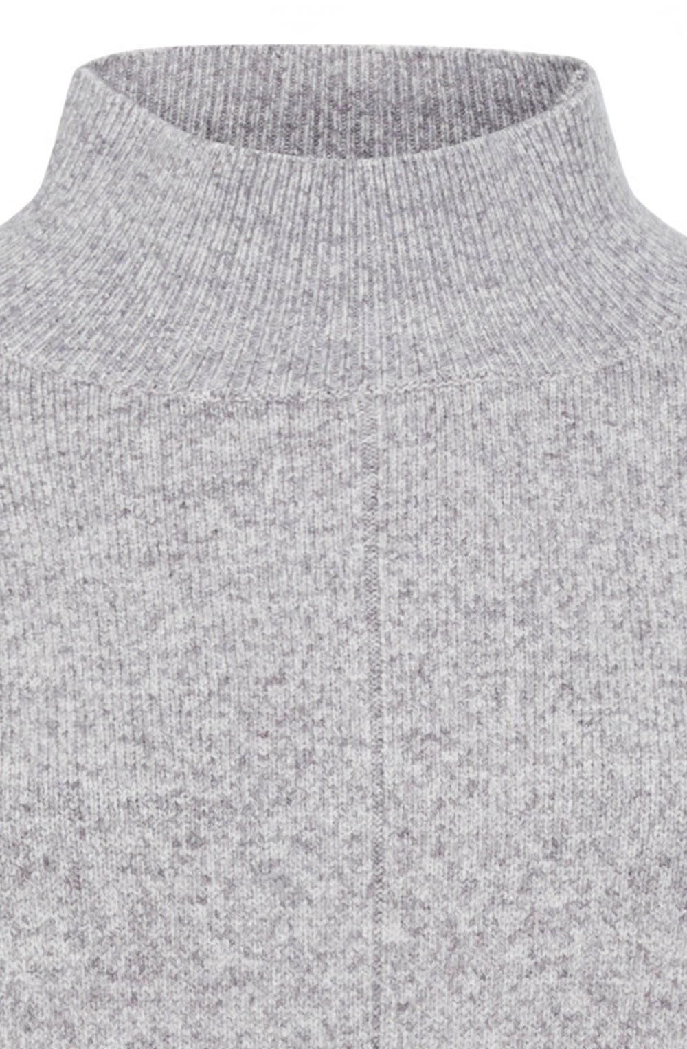 Pearl Grey Stand Up Collar Cora Jumper