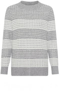 Pearl Grey Waffle Knit Henny Jumper