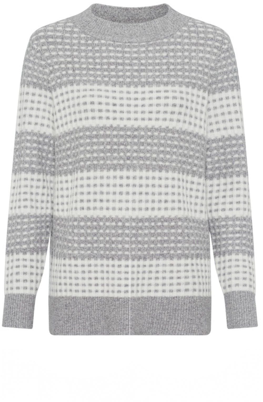 Pearl Grey Waffle Knit Henny Jumper