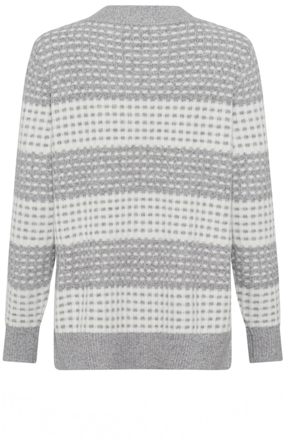 Pearl Grey Waffle Knit Henny Jumper