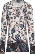 Pebble and Navy Floral Top