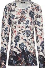 Pebble and Navy Floral Top