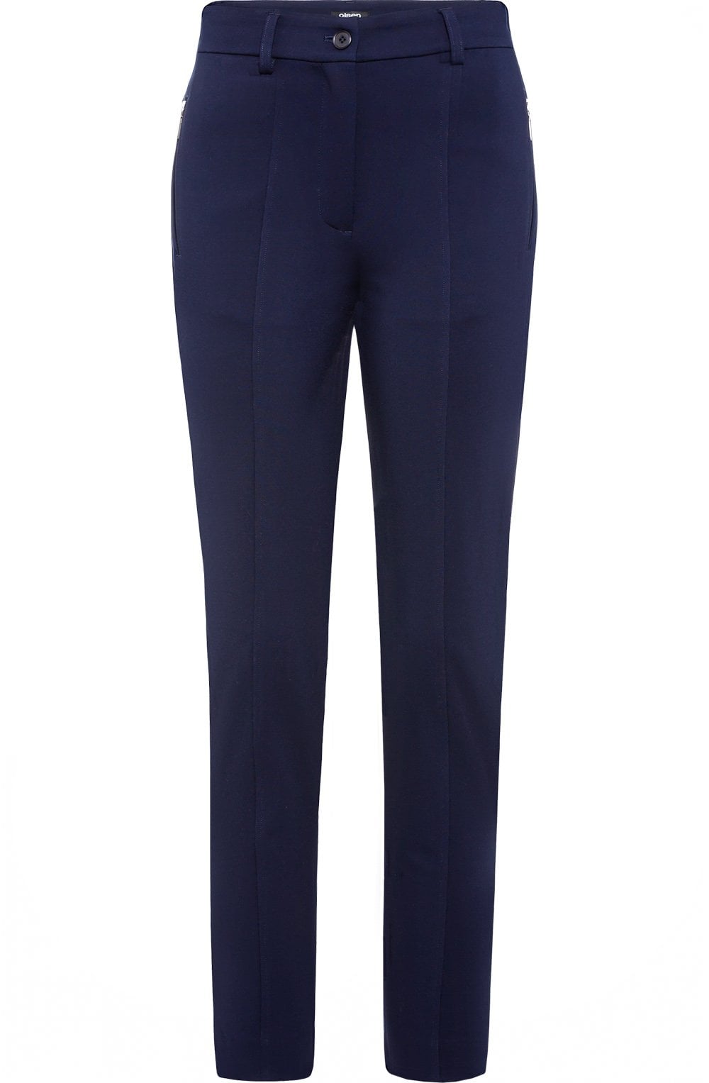 Pia Ink Blue Slim Fit Jersey Trousers