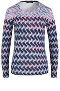 Pink & Blue Patterned Top